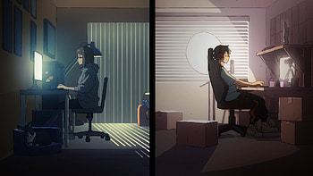 Let's Play Duo: Sam Young & Charles Jones — Anime, Anime, Let's Play HD wallpaper