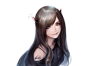 Cute and beautiful demon, anime girl, original HD wallpaper