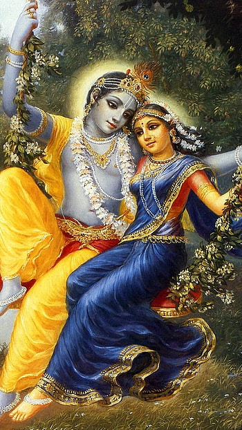 Radha Krishna , Nature Background HD phone wallpaper