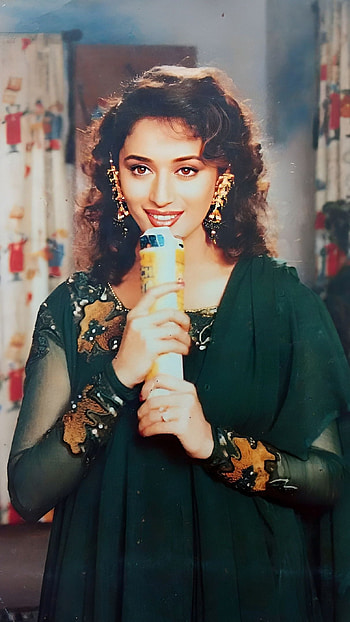 Madhuri Dixit, bollywood actress, vintage HD phone wallpaper