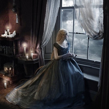 Waiting Bride, blonde, window, alone, girl, beautiful, lonely, dress, sad, fantasy, cg, emo, waiting, bride HD wallpaper