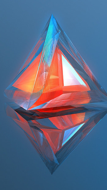 Triangle, Geometry, 3D, Digital art HD phone wallpaper