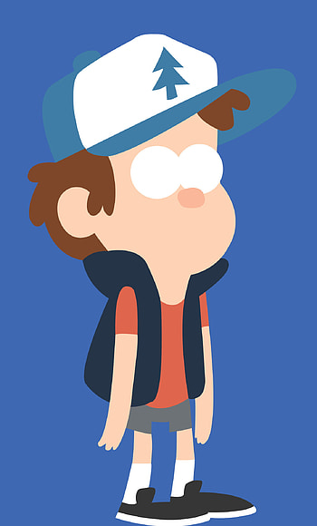 Gravity Falls Animation, Dipper in minimalism, 6 , Whimsical charm HD phone wallpaper