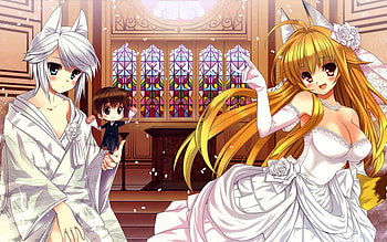 anime girls, anime, kanokon HD wallpaper