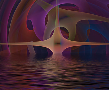 Star Fractal Reflection, digital art, fractal, reflection HD wallpaper