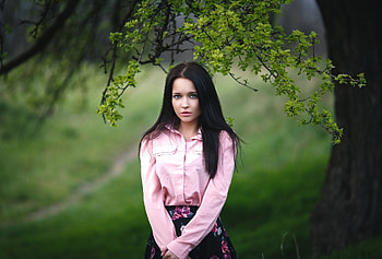 Brunette, sweet, girl, wonderful, lovely HD wallpaper