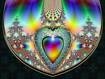 FractalArt19.jpg, jewel, colors, heart, classy HD wallpaper