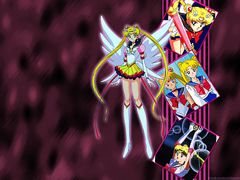 Eternal Sailor Moon, serena, sailormoon, usagi, cute, girl, angel, collage, anime girl, anime, wing, female HD wallpaper