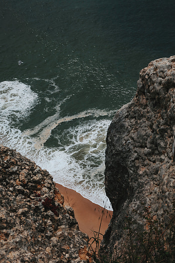 Nature, Sea, Waves, Beach, Rocks, Break, Precipice HD phone wallpaper