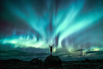 northern lights, winter, natur, nordpol, northern HD wallpaper