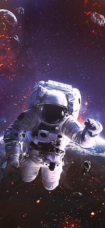 Floating, sky, astronaut HD phone wallpaper