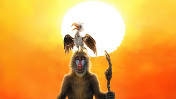Rafiki And Zazu In Mufasa The Lion King Movie, mufasa-the-lion-king, movies, 2024-movies, animated-movies, disney, the-lion-king, rafiki, zazu HD wallpaper