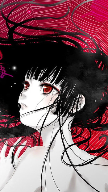 Red ai, anime, enma ai HD phone wallpaper