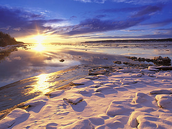 Sunset, beach HD wallpaper