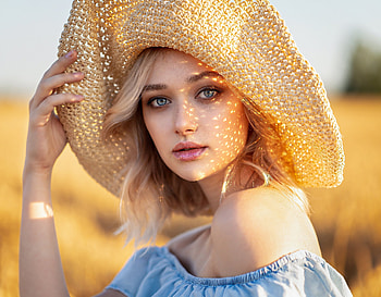 Hat, lady, model, pretty HD wallpaper