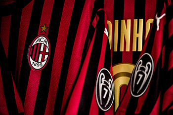 Jersey, Logo AC Milan HD wallpaper