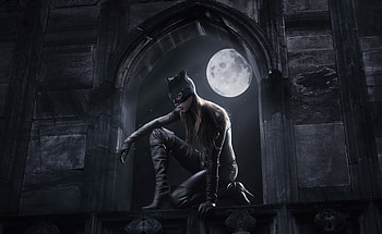 Catwoman Fantasy Art, catwoman, movies, artist, moon HD wallpaper