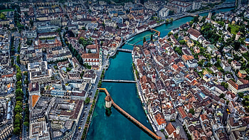 Kapellbrcke chapel bridge, Reuss Lucerne, Switzerland , ID1254631 HD wallpaper
