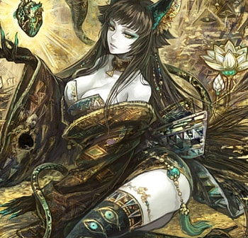 Black Heart, kimono, black, long hair, lady, darkness, abstract, lotto flower, fantasy woman, female, art, beautiful, black hair, dark, demon, woman, fantasy, heart HD wallpaper
