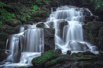 Derbyshire Waterfall, England, waterfall, nature, rocks, england HD wallpaper