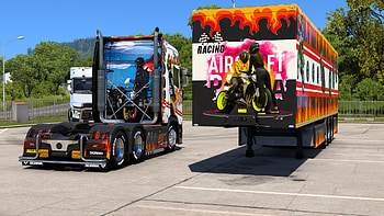 Euro Truck Simulator 2 Scania Bike Riders Truck, Euro Truck Simulator 2, Truck HD wallpaper
