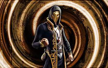 Scimitar, brown grunge background, Fortnite, vortex, Fortnite characters, Scimitar Skin, Fortnite Battle Royale, Scimitar Fortnite HD wallpaper