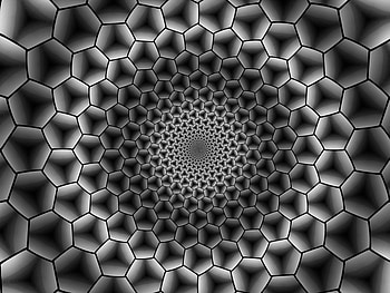 Abstract, texture, hexagons, Immersion, BW HD wallpaper