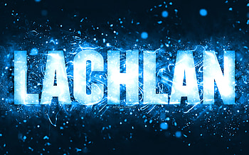 Happy Birtay Lachlan, , blue neon lights, Lachlan name, creative, Lachlan Happy Birtay, Lachlan Birtay, popular american male names, with Lachlan name, Lachlan HD wallpaper