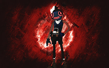 Fortnite The Visitor Toona Fish Skin, Fortnite, main characters, red stone background, The Visitor Toona Fish, Fortnite skins, The Visitor Toona Fish Skin, The Visitor Toona Fish Fortnite, Fortnite characters HD wallpaper