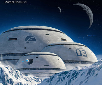 Permafrost: Ohrmazd, Sci Fi, building HD wallpaper