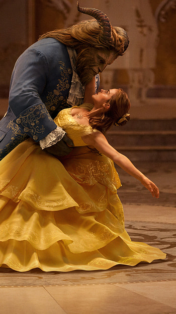 Emma Watson and Dan Stevens dancing, Beauty and the Beast, Xperia XZ Z5 Premium HD phone wallpaper