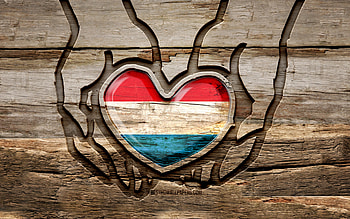 I love Luxembourg, , wooden carving hands, Day of Luxembourg, Flag of Luxembourg, creative, Luxembourg flag, Luxembourg flag in hand, Take care Luxembourg, wood carving, Europe, Luxembourg HD wallpaper