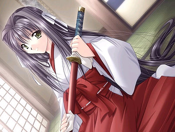 Samurai, sword, anime, cloth, girl HD wallpaper