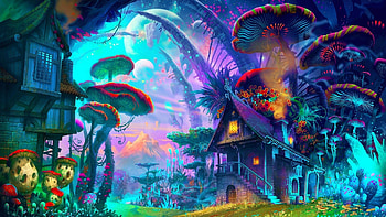 Trippy Shroom HD wallpaper