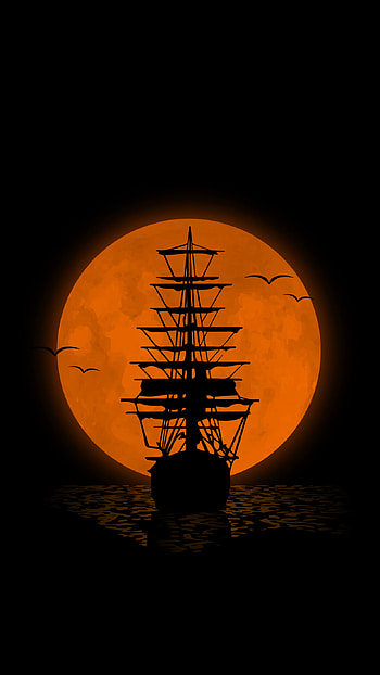 Ghost Ship, Dark ship, Enigmatic voyage, Haunting background HD phone wallpaper