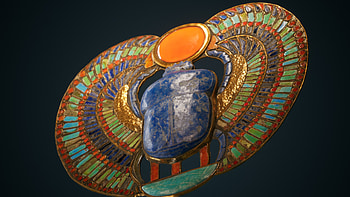 Artstation, Pectoral scarab of King Tutankhamun HD wallpaper