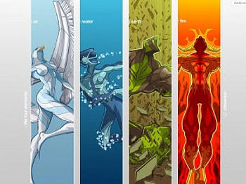 Four Elements, colors, elements, four, collage HD wallpaper