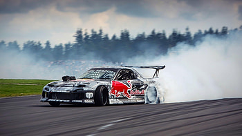 Mazda RX-7 Red Bull, Drifting HD wallpaper