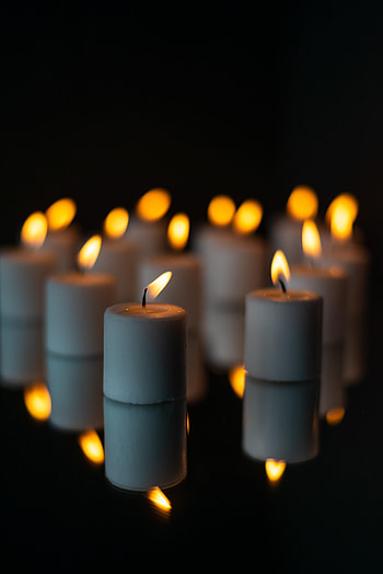 Fire, Candles, Reflection, Miscellanea, Miscellaneous HD phone wallpaper
