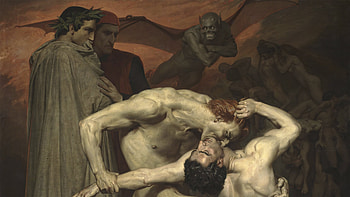 Dante Alighieri, Bouguereau painting, Dantes Inferno, Divine Comedy HD wallpaper