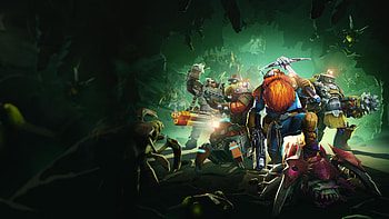 Deep Rock Galactic, Dwarven space miners, Dangerous alien planet, Team-based action HD wallpaper
