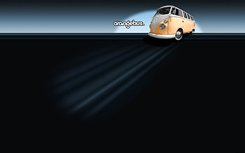 orange bus, bus, orange HD wallpaper
