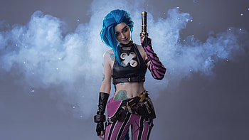 Jinx Lol Cosplay, jinx-league-of-legends, league-of-legends, cosplay, games, video-games HD wallpaper