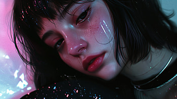 Sorrowful Lofi Girl, sad lofi girl, portrait, cute, aesthetic, fashion HD wallpaper