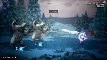 Octopath Traveler II - Winter Battle Scene, video game, Octopath Traveler II HD wallpaper
