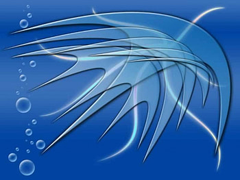 Blue Leaves and bubbles, blue, overlapping leaves, bubbles HD wallpaper