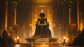 Pharaoh's throne room, Pharaoh, throne, mystical, Egypt, fantasy HD wallpaper