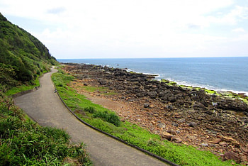 Coast, road, rocks, ocean HD wallpaper