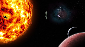 Planets, Universe, Sun, Stars, Shine, Light, Radiation HD wallpaper