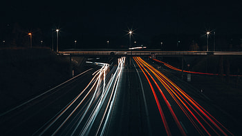 Night, City, Dark, Road, Movement, Traffic, Long-Term Exposure HD wallpaper